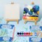 12-Piece Mini Watercolor Painting Kit – 4 x 4 Inch Canvases with Easels, 8 Watercolor Paints, Brush Included, Kids DIY Art Party Favor, School & Birthday Supplies